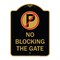 Signmission No Blocking Gate with Graphic, Black & Gold Aluminum Architectural Sign, 18" x 24", BG-1824-23850 A-DES-BG-1824-23850 - alternate 1
